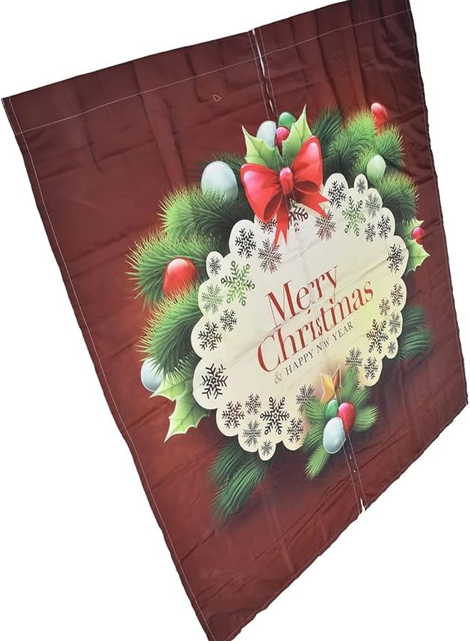 ستارة عيد الميلاد من البوليستر 150 × 166 سم طباعة رقمية ثلاثية الأبعاد زينة العطلات الخارجية - Image 4